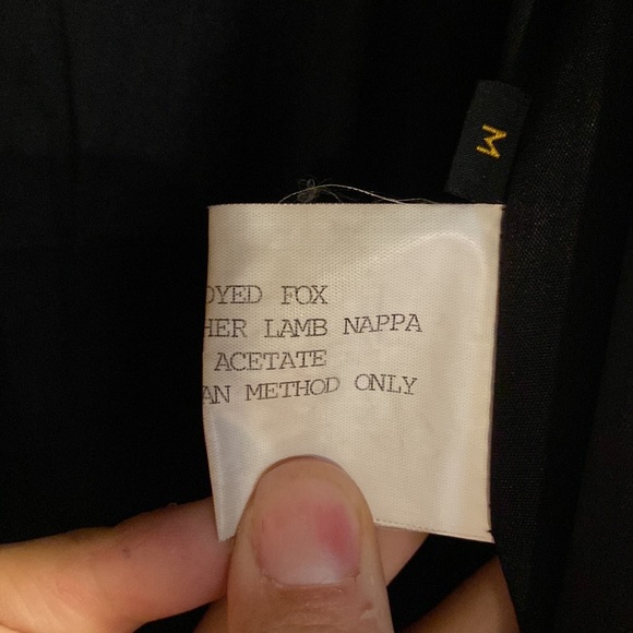 Vintage architect leather & fox fur trench coat - Picture 6 of 10